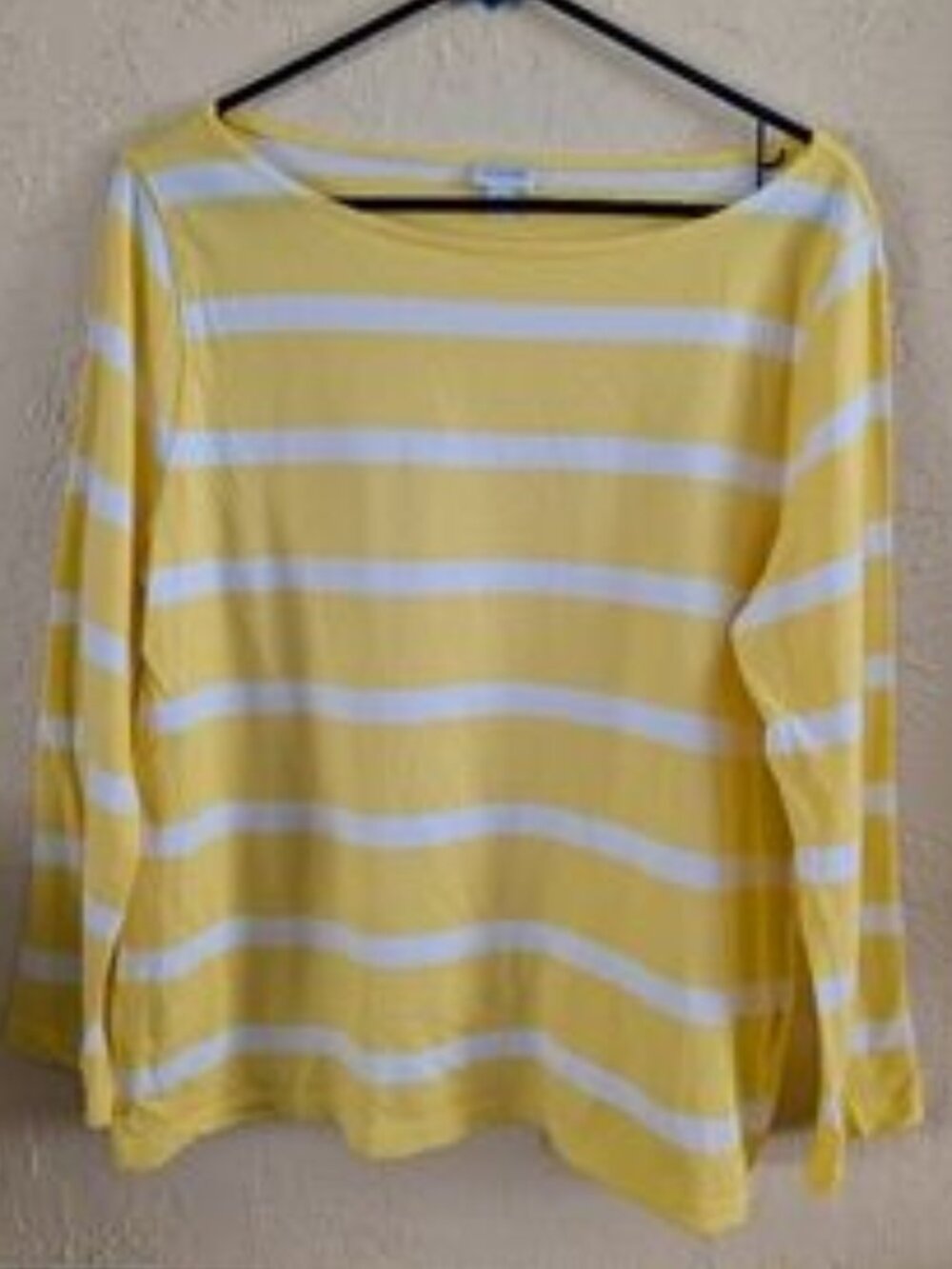 Women's 100% Cotton Yellow Striped Top